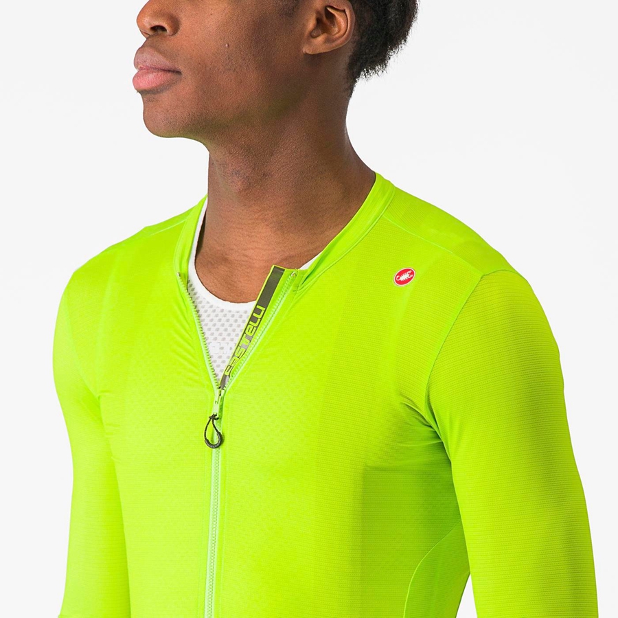 Castelli ESPRESSO LS Jersey Heren Lichtgroen Diepgroen | WZF495160