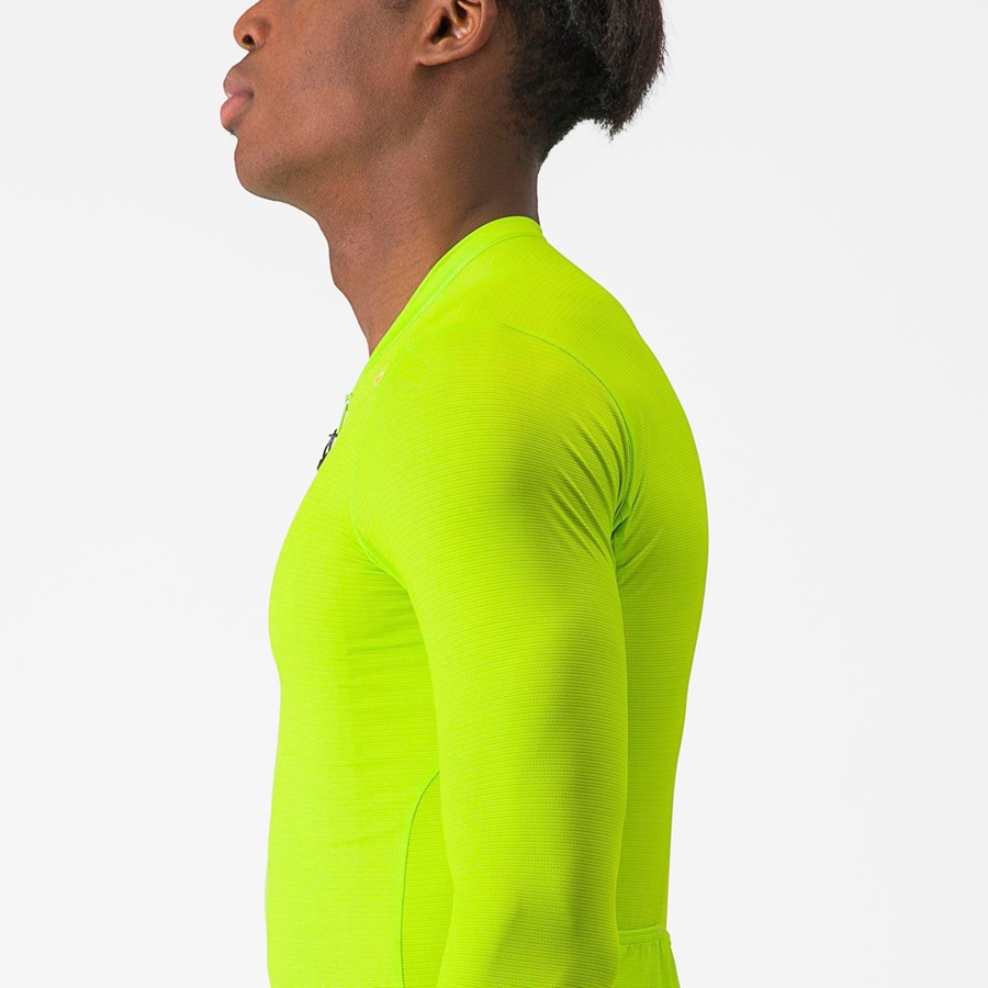 Castelli ESPRESSO LS Jersey Heren Lichtgroen Diepgroen | WZF495160