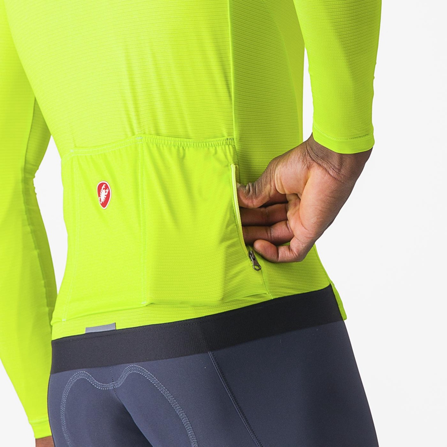 Castelli ESPRESSO LS Jersey Heren Lichtgroen Diepgroen | WZF495160