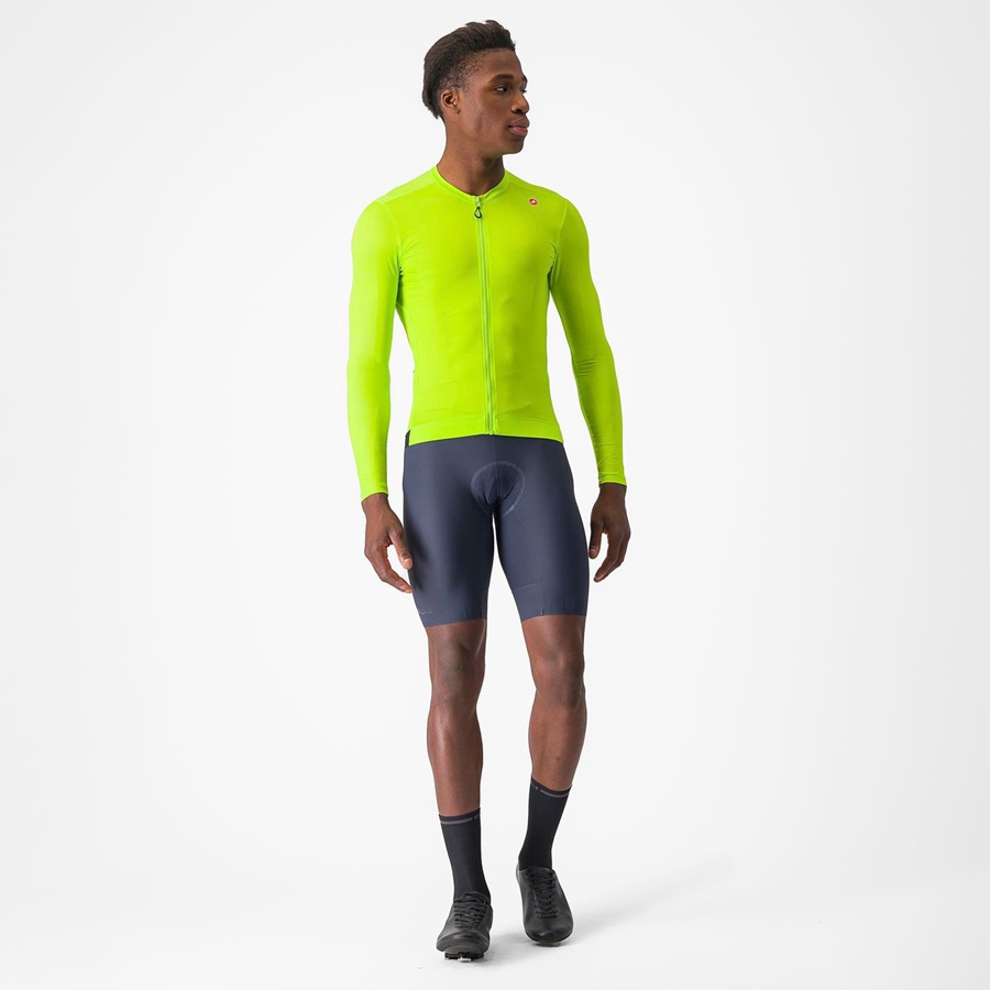 Castelli ESPRESSO LS Jersey Heren Lichtgroen Diepgroen | WZF495160