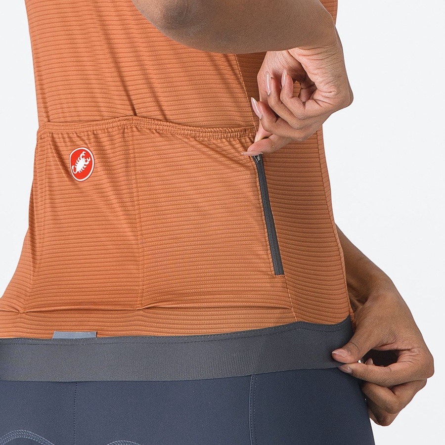 Castelli ESPRESSO W Jersey Dames Beige Donkergrijs | FTJ186527