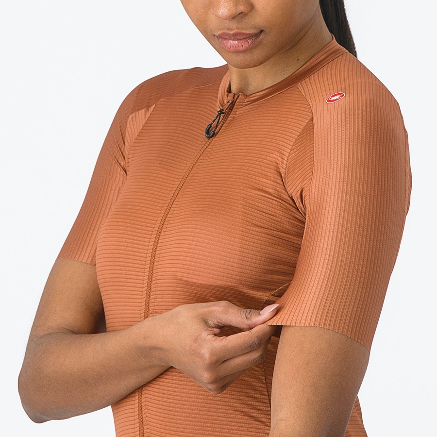 Castelli ESPRESSO W Jersey Dames Beige Donkergrijs | FTJ186527