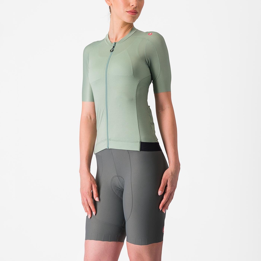 Castelli ESPRESSO W Jersey Dames Groen Diepgroen | JXO452718