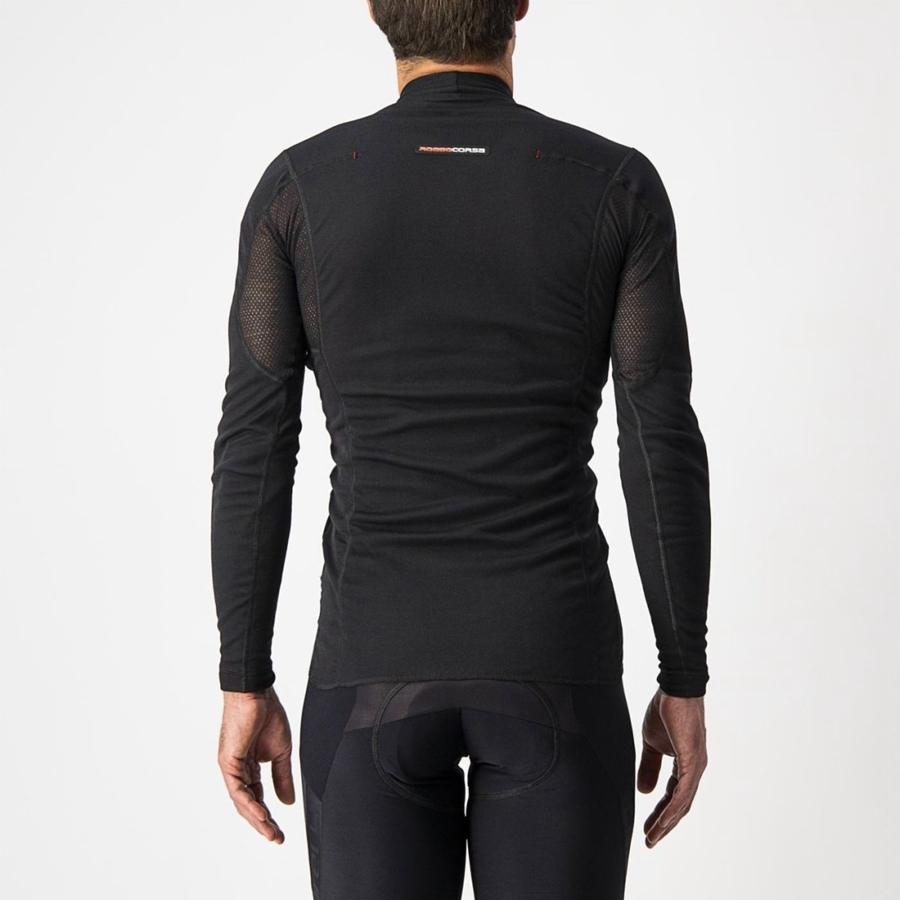 Castelli FLANDERS WARM LONG SLEEVE Basislaag Heren Zwart | MCW439650