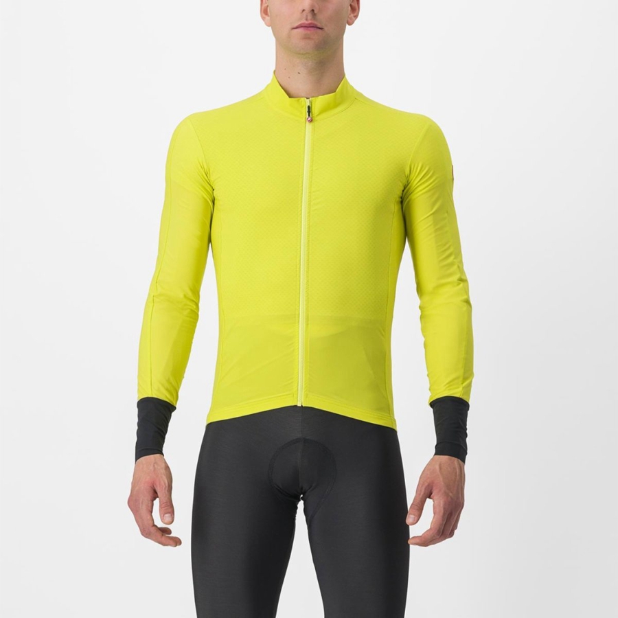 Castelli FLIGHT AIR Jersey Heren Geel | TCV309586