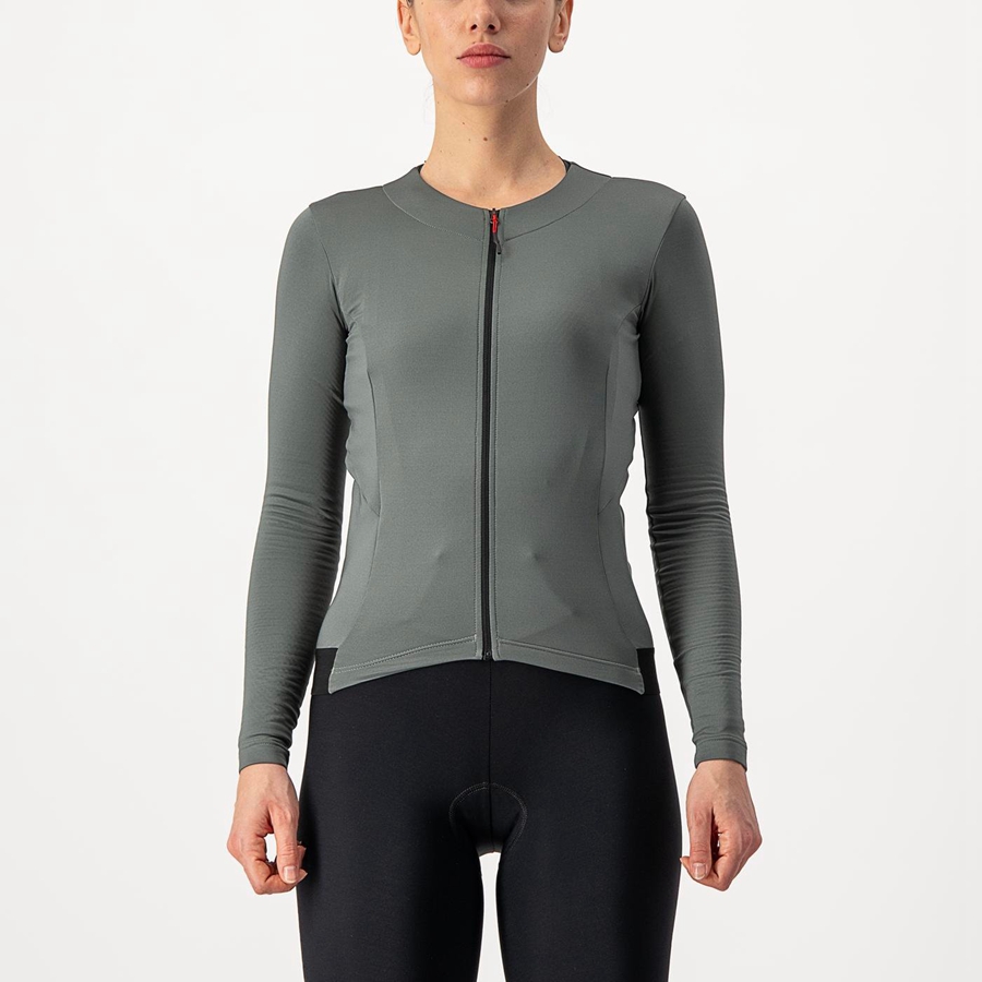 Castelli FLY LS W Jersey Dames Grijs | RIA240196