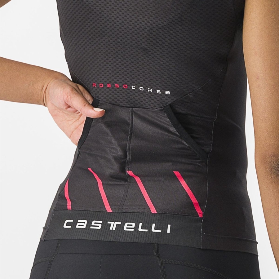 Castelli FREE 2 W TRI SINGLET Pakken Dames Zwart | FCO295738