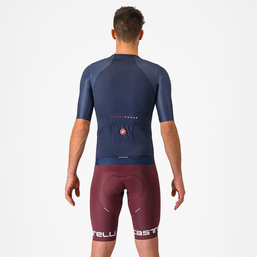 Castelli FREE AERO RC CLASSIC Korte Broek Met Slabbetje Heren Diepbordeaux Wit | GZE603985