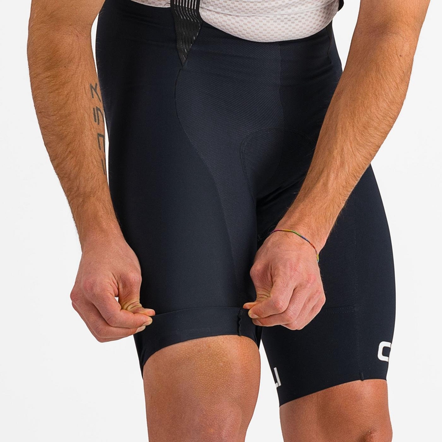 Castelli FREE AERO RC CLASSIC Korte Broek Met Slabbetje Heren Zwart Wit | OYW415609