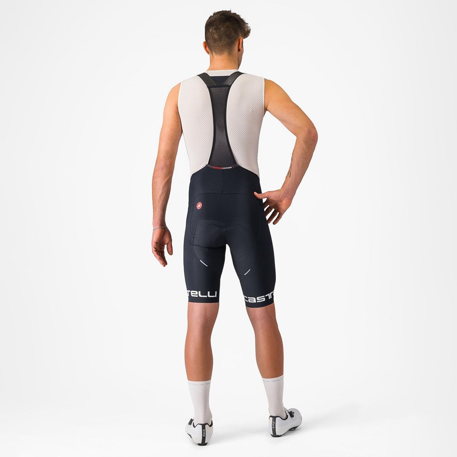 Castelli FREE AERO RC CLASSIC Korte Broek Met Slabbetje Heren Zwart Wit | OYW415609