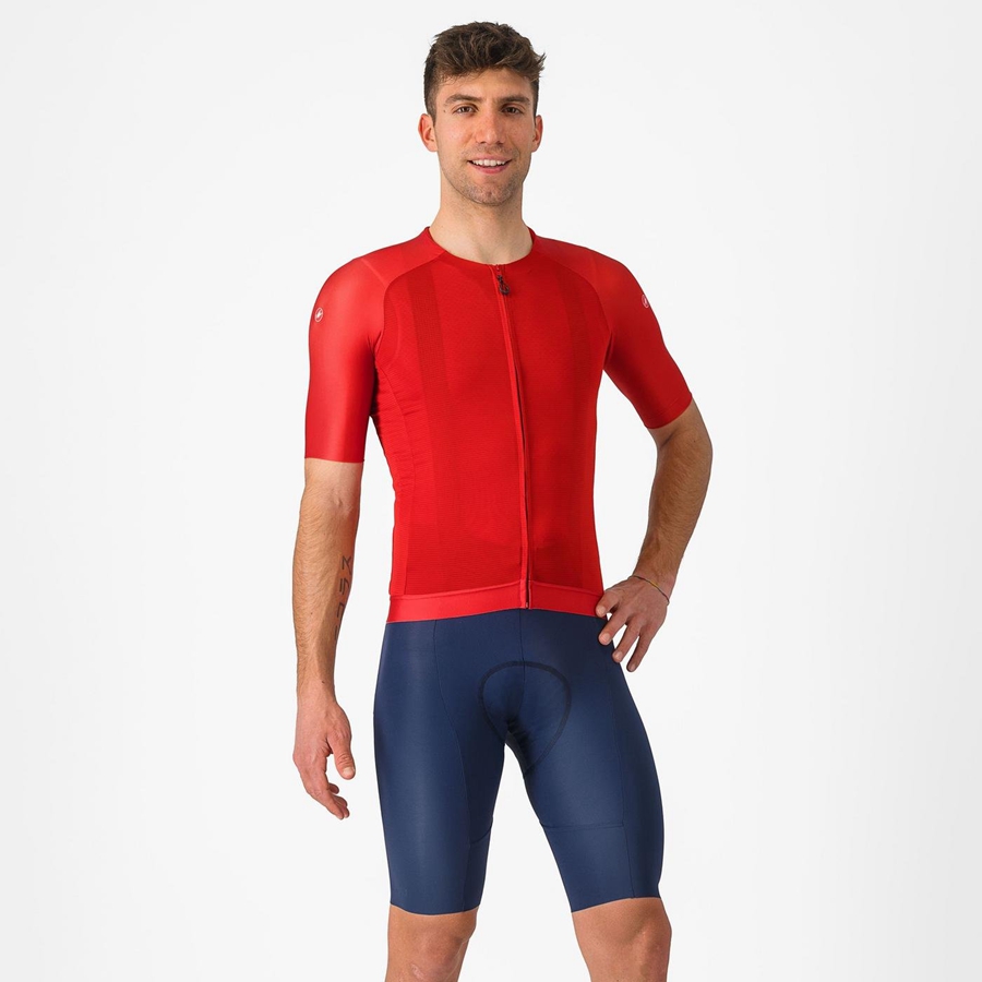 Castelli FREE AERO RC Korte Broek Met Slabbetje Heren Blauw | MKS746239