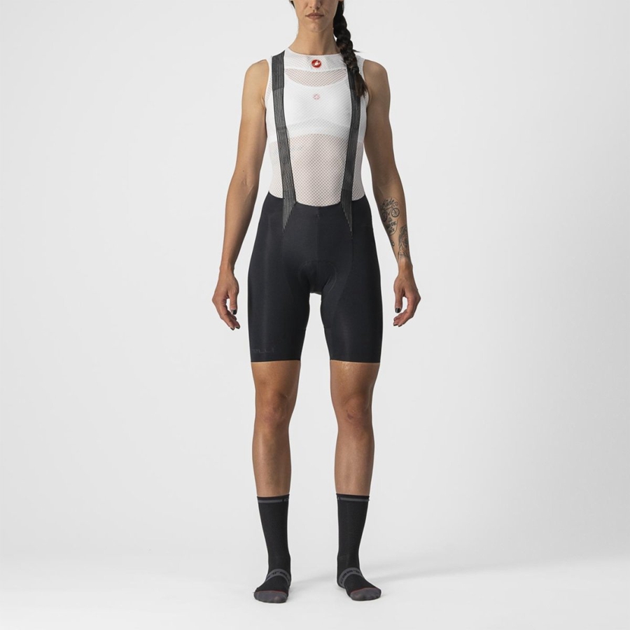 Castelli FREE AERO RC W Korte Broek Met Slabbetje Dames Zwart | WIP629857