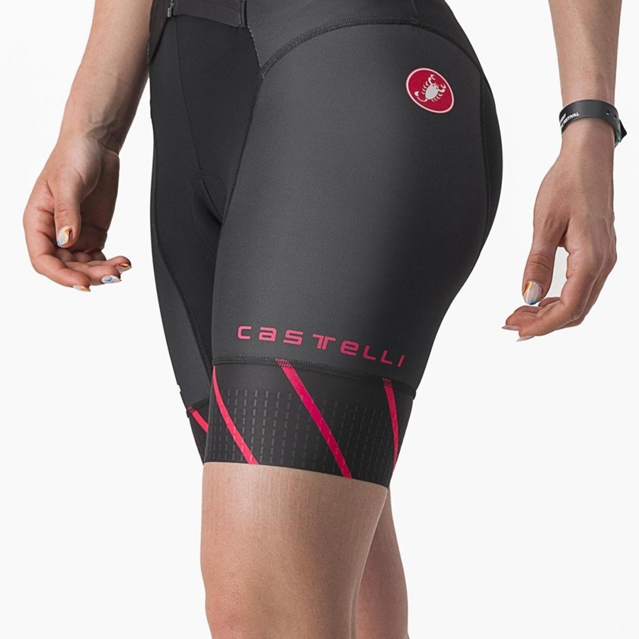 Castelli FREE SANREMO 2 W SHORT SLEEVE Pakken Dames Zwart | YEG683940