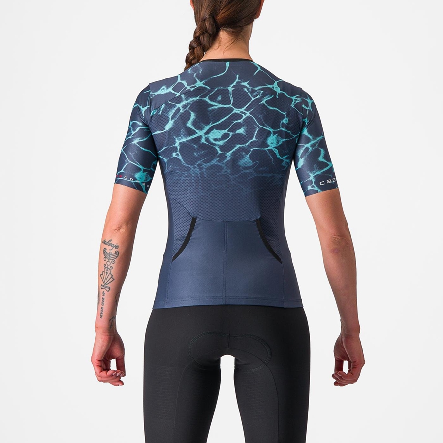 Castelli FREE SPEED 2 W RACE TOP Pakken Dames Blauw Lichtturquoise | HVZ365482