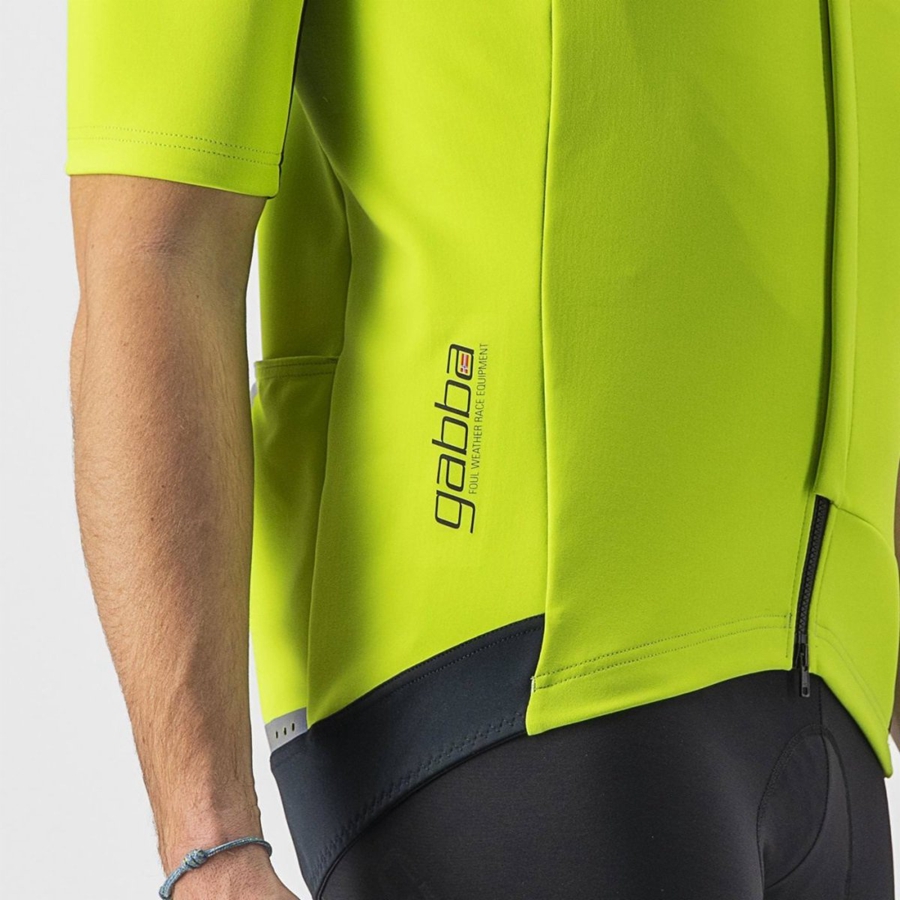 Castelli GABBA RoS 2 Jassen Heren Lichtgroen Donkergrijs | ZRO863907