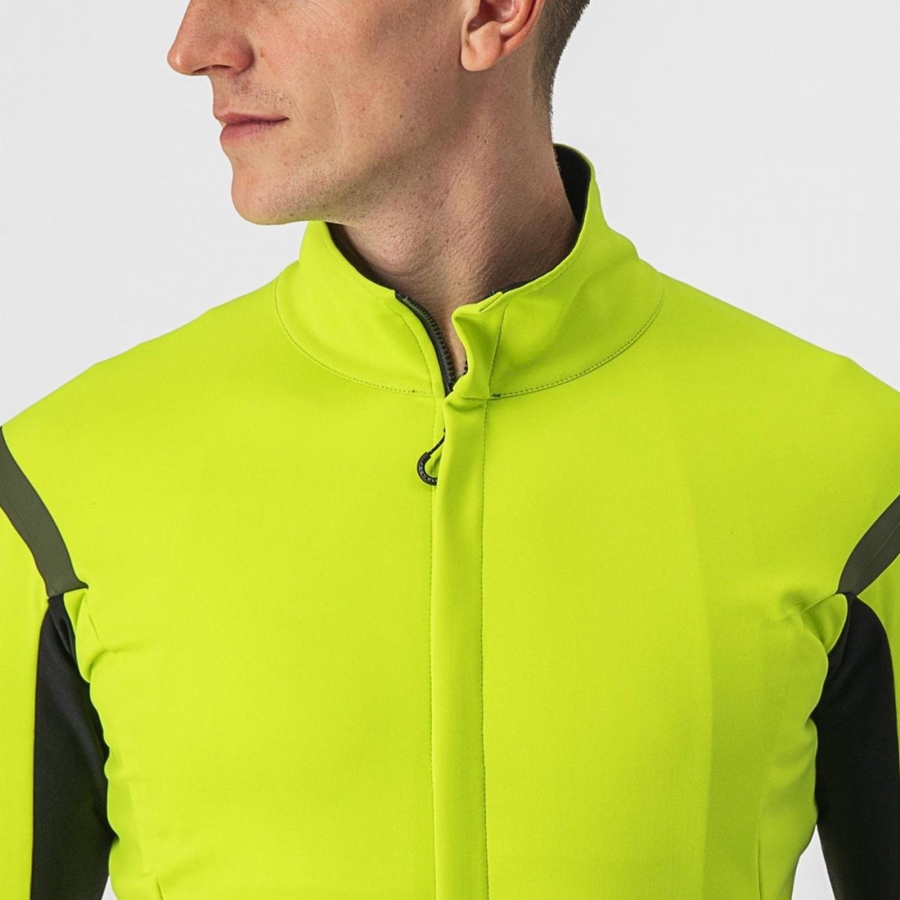 Castelli GABBA RoS 2 Jassen Heren Lichtgroen Donkergrijs | ZRO863907