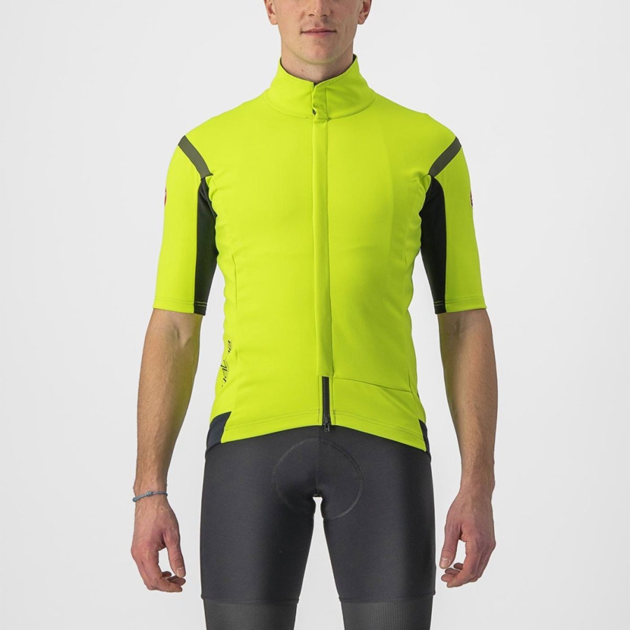 Castelli GABBA RoS 2 Jassen Heren Lichtgroen Donkergrijs | ZRO863907