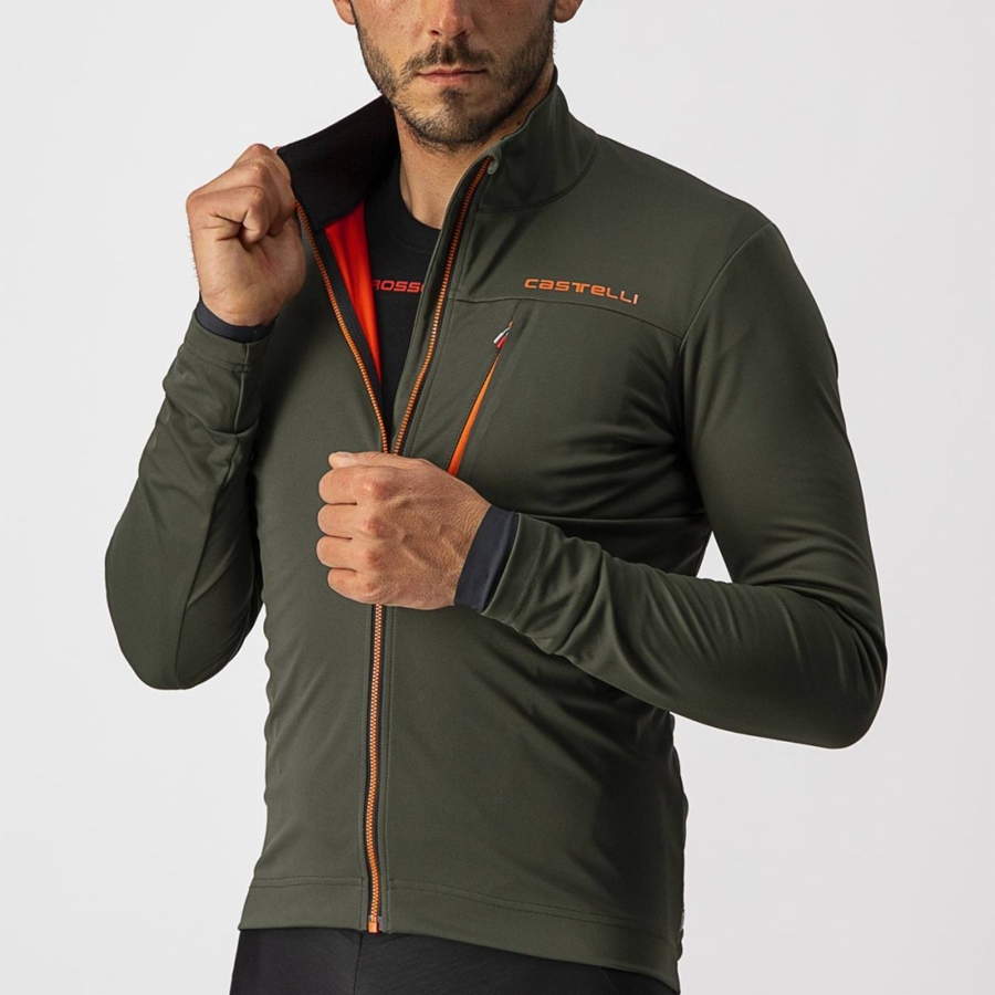 Castelli GO Jassen Heren Groen Rood | XFQ645398