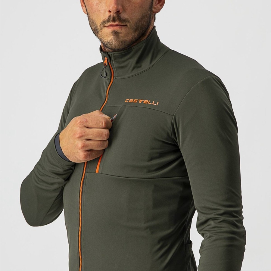 Castelli GO Jassen Heren Groen Rood | XFQ645398