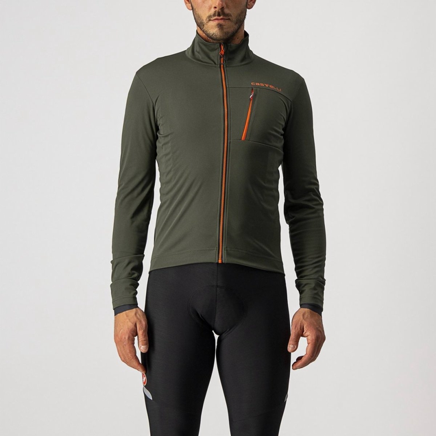 Castelli GO Jassen Heren Groen Rood | XFQ645398