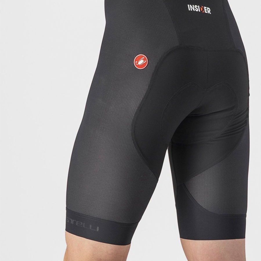 Castelli INSIDER 2 Korte Broek Met Slabbetje Heren Zwart | KVR902375