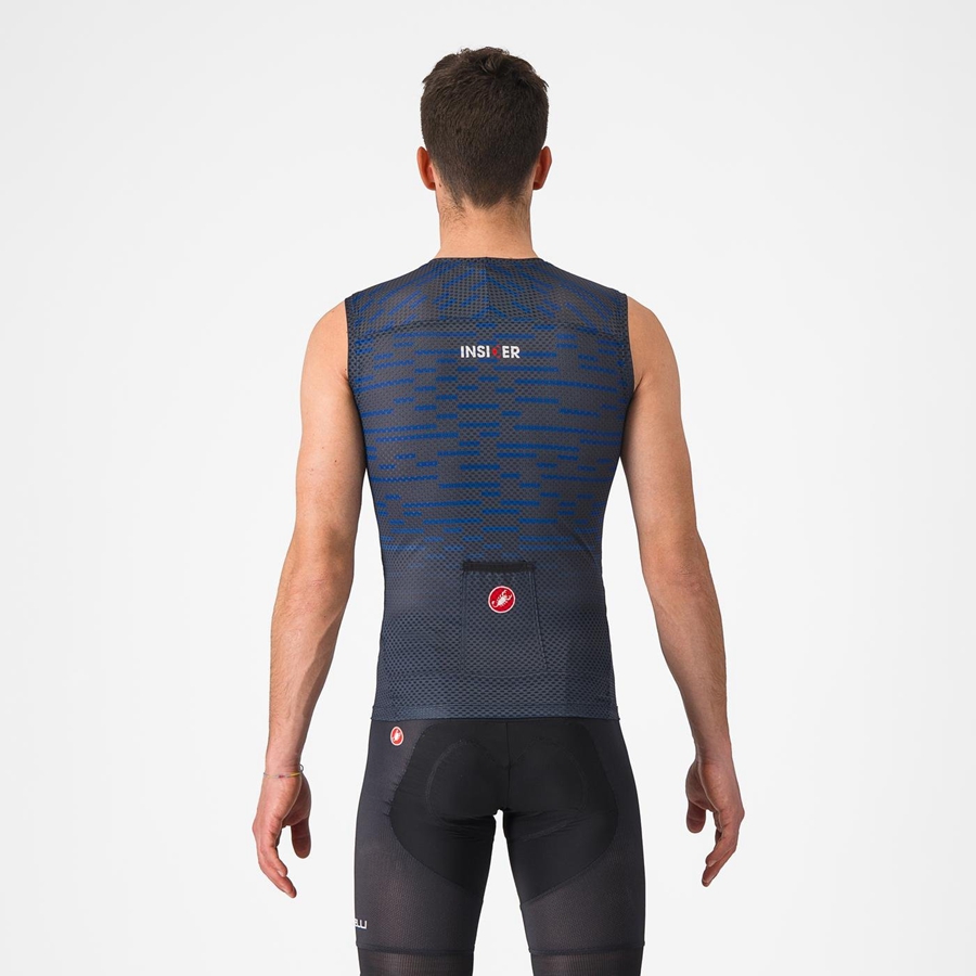 Castelli INSIDER SLEEVELESS Jersey Heren Blauw | UBV491023