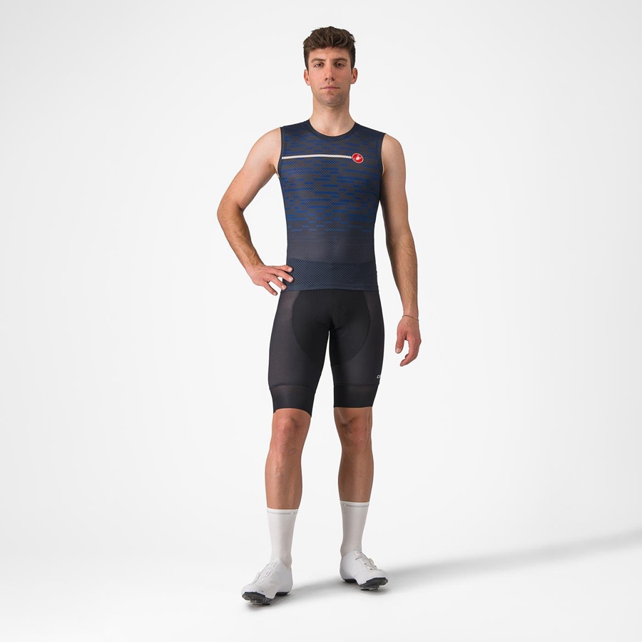 Castelli INSIDER SLEEVELESS Jersey Heren Blauw | UBV491023