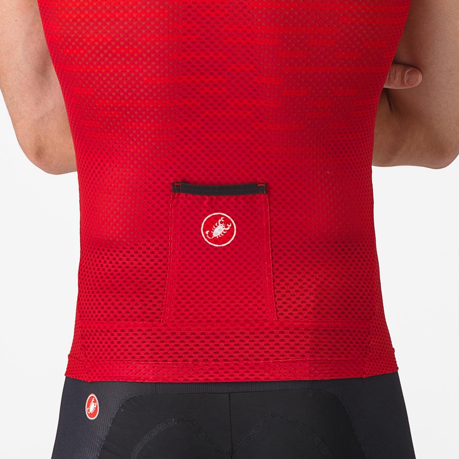 Castelli INSIDER SLEEVELESS Jersey Heren Donkerrood | ZYV650384