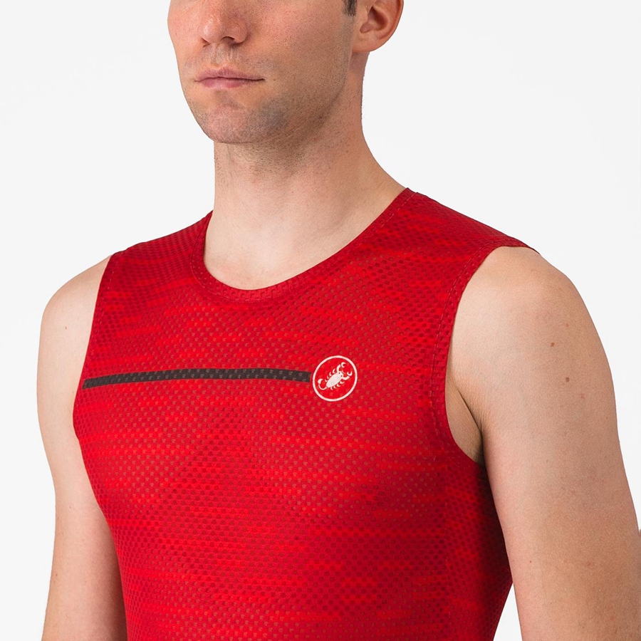 Castelli INSIDER SLEEVELESS Jersey Heren Donkerrood | ZYV650384