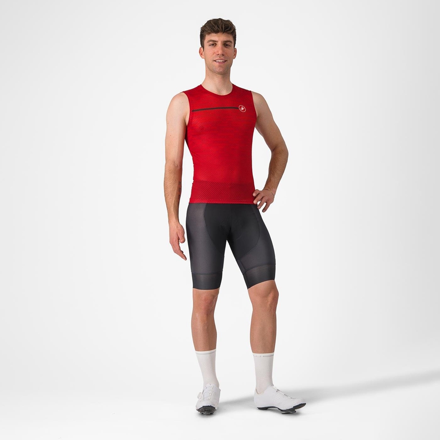 Castelli INSIDER SLEEVELESS Jersey Heren Donkerrood | ZYV650384