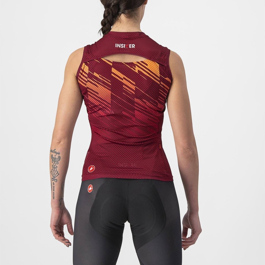 Castelli INSIDER W SLEEVELESS Jersey Dames Bordeaux | JCS398017