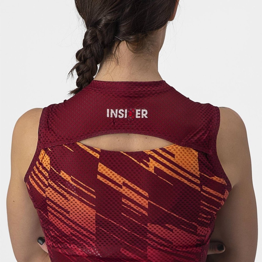 Castelli INSIDER W SLEEVELESS Jersey Dames Bordeaux | JCS398017