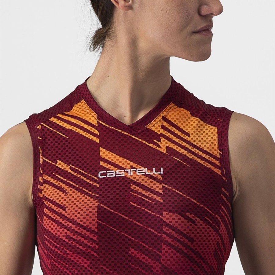 Castelli INSIDER W SLEEVELESS Jersey Dames Bordeaux | JCS398017