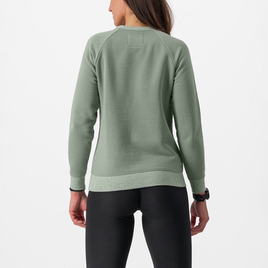 Castelli LOGO W SWEATSHIRT Casual Dames Groen | HXN512703