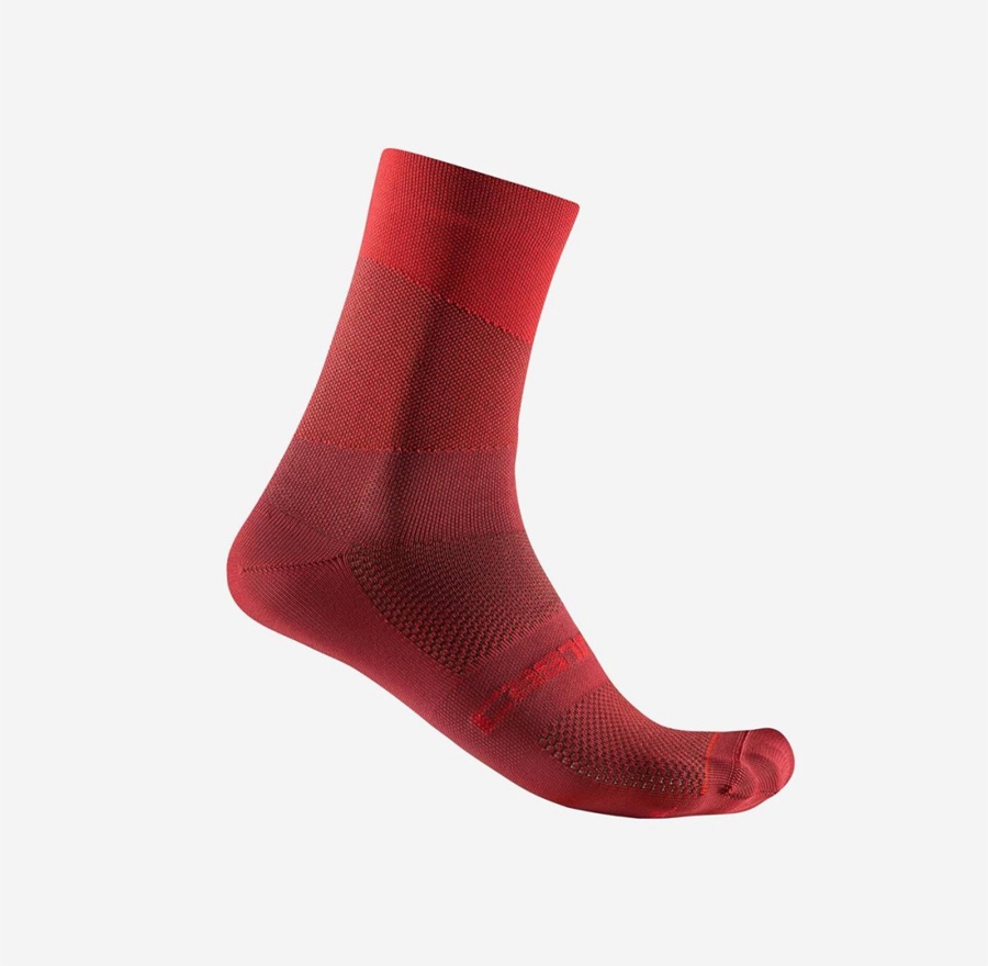 Castelli ORIZZONTE 15 Sokken Heren Rood Rood | HBF827654