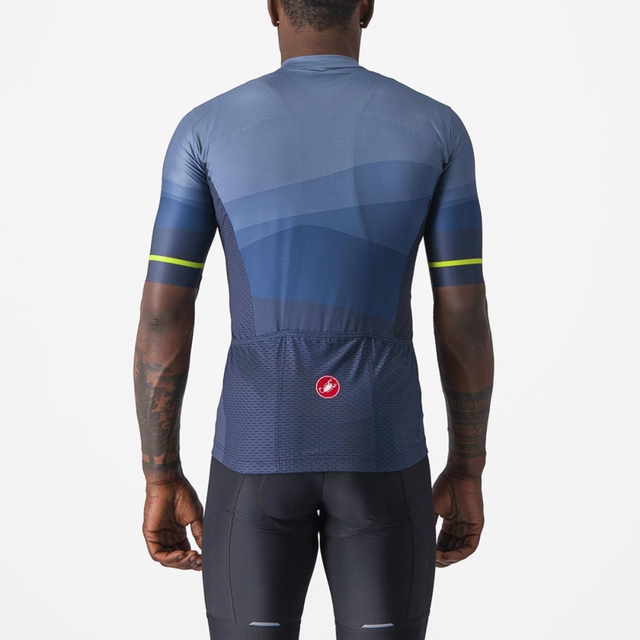 Castelli ORIZZONTE Jersey Heren Blauw Lichtgrijs Blauw | VCB176328