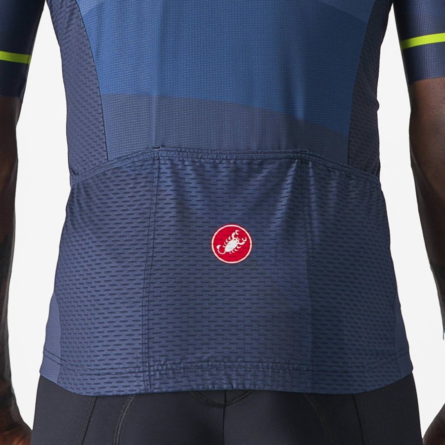 Castelli ORIZZONTE Jersey Heren Blauw Lichtgrijs Blauw | VCB176328