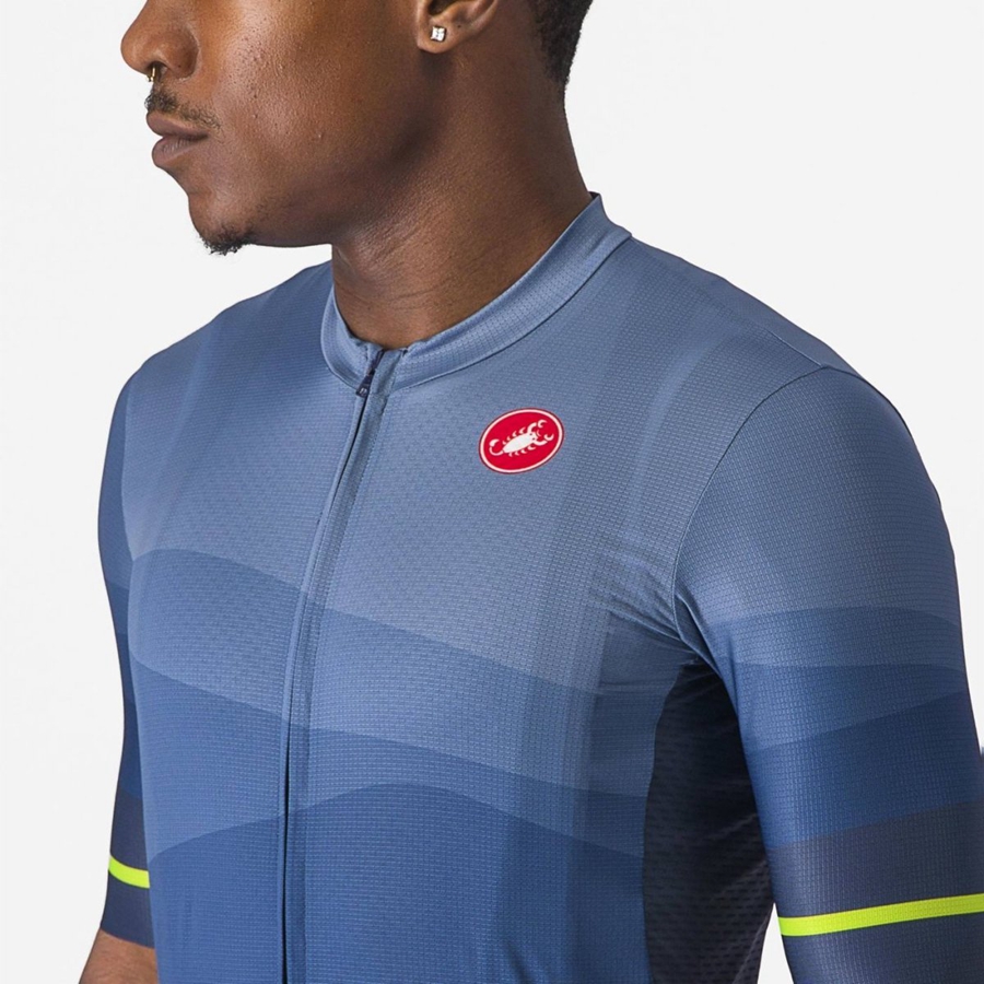 Castelli ORIZZONTE Jersey Heren Blauw Lichtgrijs Blauw | VCB176328