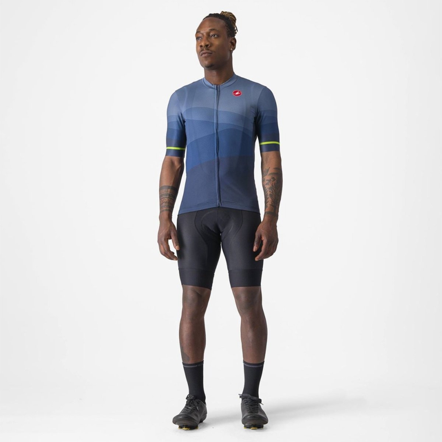 Castelli ORIZZONTE Jersey Heren Blauw Lichtgrijs Blauw | VCB176328