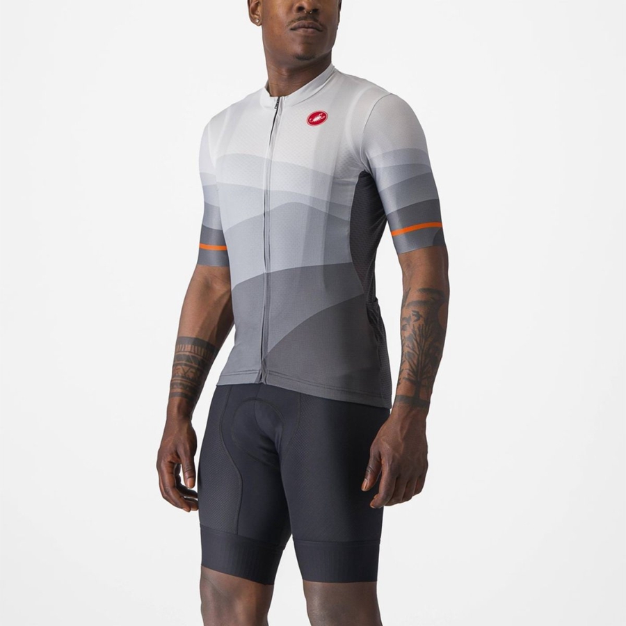 Castelli ORIZZONTE Jersey Heren Donkergrijs Zilver Grijs | IUG214536