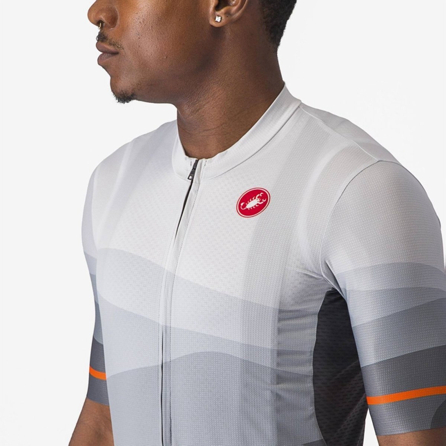 Castelli ORIZZONTE Jersey Heren Donkergrijs Zilver Grijs | IUG214536