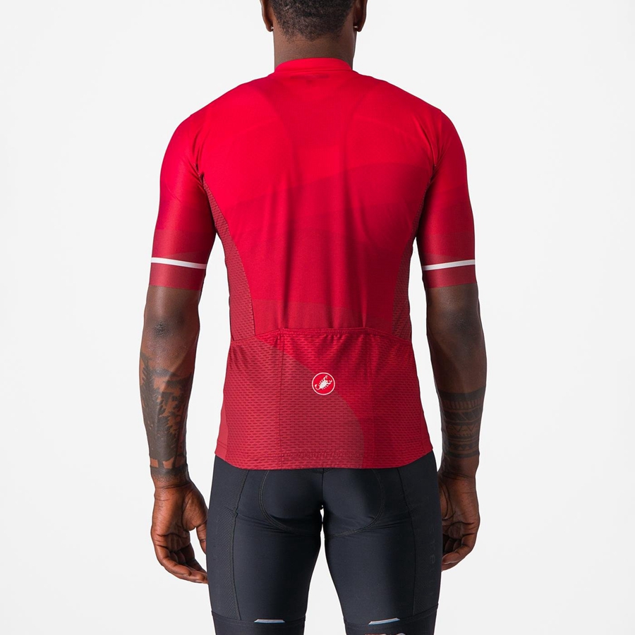 Castelli ORIZZONTE Jersey Heren Rood Rood Wit | GFM328564