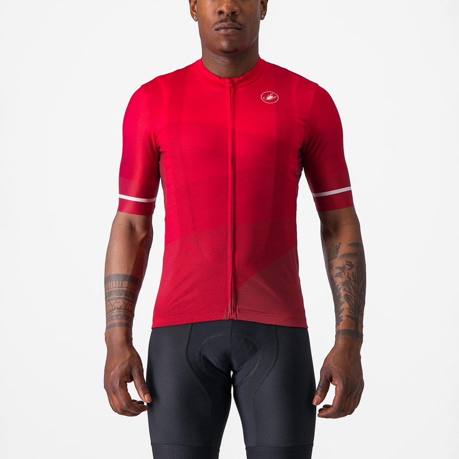 Castelli ORIZZONTE Jersey Heren Rood Rood Wit | GFM328564