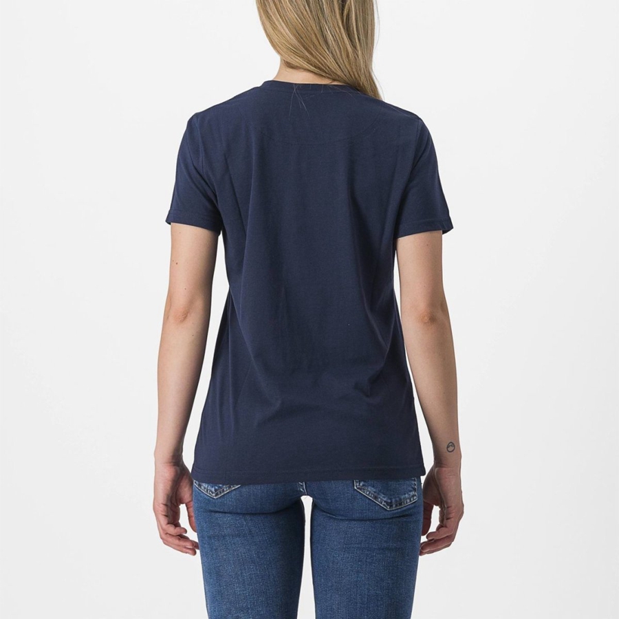 Castelli PEDALARE TEE Casual Dames Blauw | XIC238694