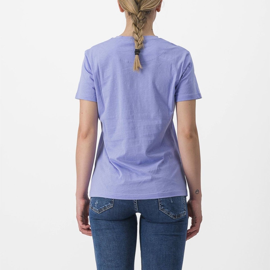 Castelli PEDALARE TEE Casual Dames Paars Wit | SIV476231