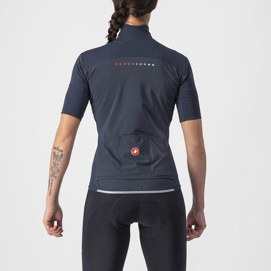 Castelli PERFETTO RoS 2W WIND Jassen Dames Blauw | EDS945801