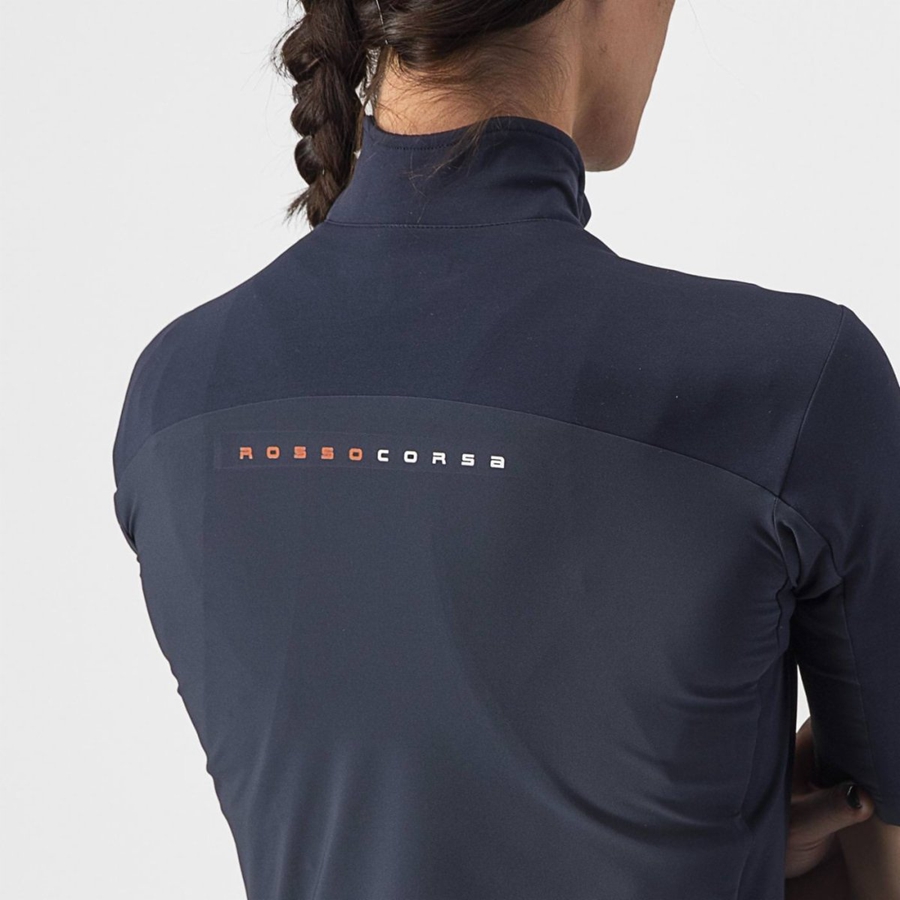 Castelli PERFETTO RoS 2W WIND Jassen Dames Blauw | EDS945801