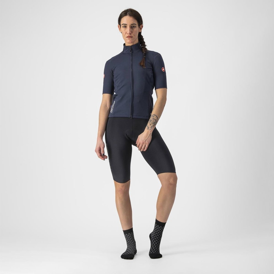 Castelli PERFETTO RoS 2W WIND Jassen Dames Blauw | EDS945801