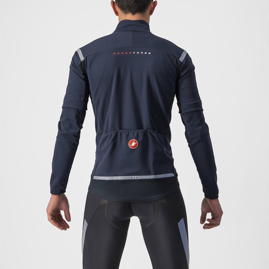 Castelli PERFETTO RoS 2 CONVERTIBLE Jassen Heren Blauw Zilver | ITZ581304