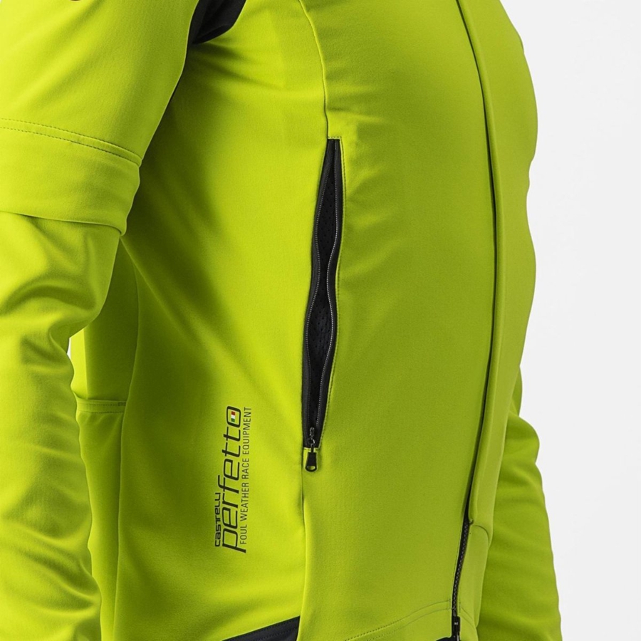 Castelli PERFETTO RoS 2 CONVERTIBLE Jassen Heren Lichtgroen Donkergrijs | QSI791453